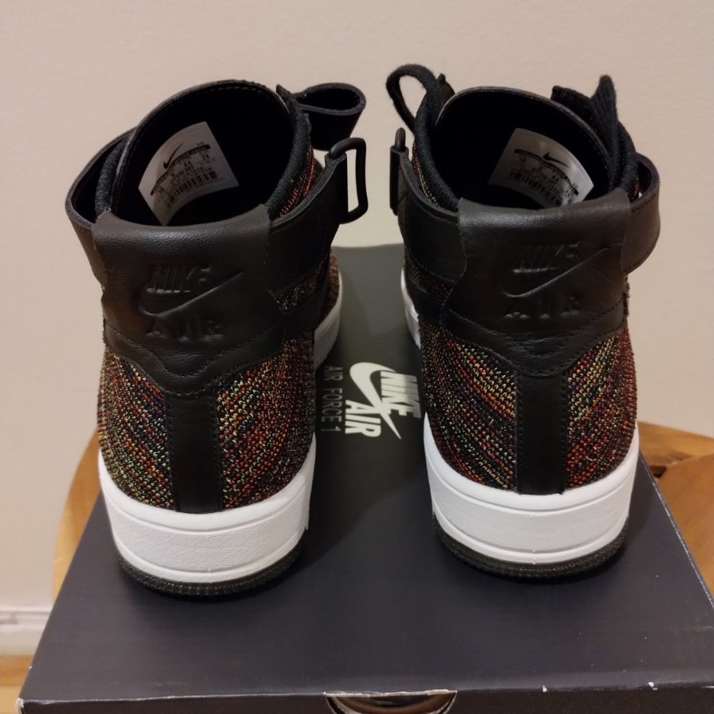 Nike Air Force 1 Ultra Flyknit Mid 817420-002 - Multi-Color Black - Size Men 10 - Picture 5 of 9